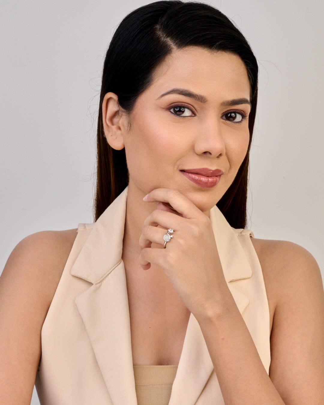 Celestial Star & Moon Adjustable Ring – 925 Sterling Silver — view 3