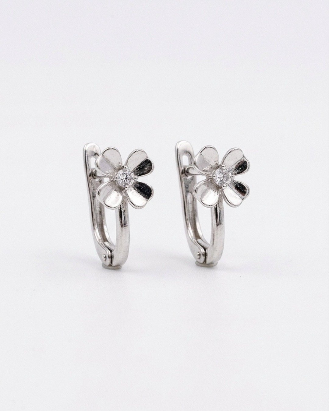 Pearl Bow Sparkle Hoops — view 4