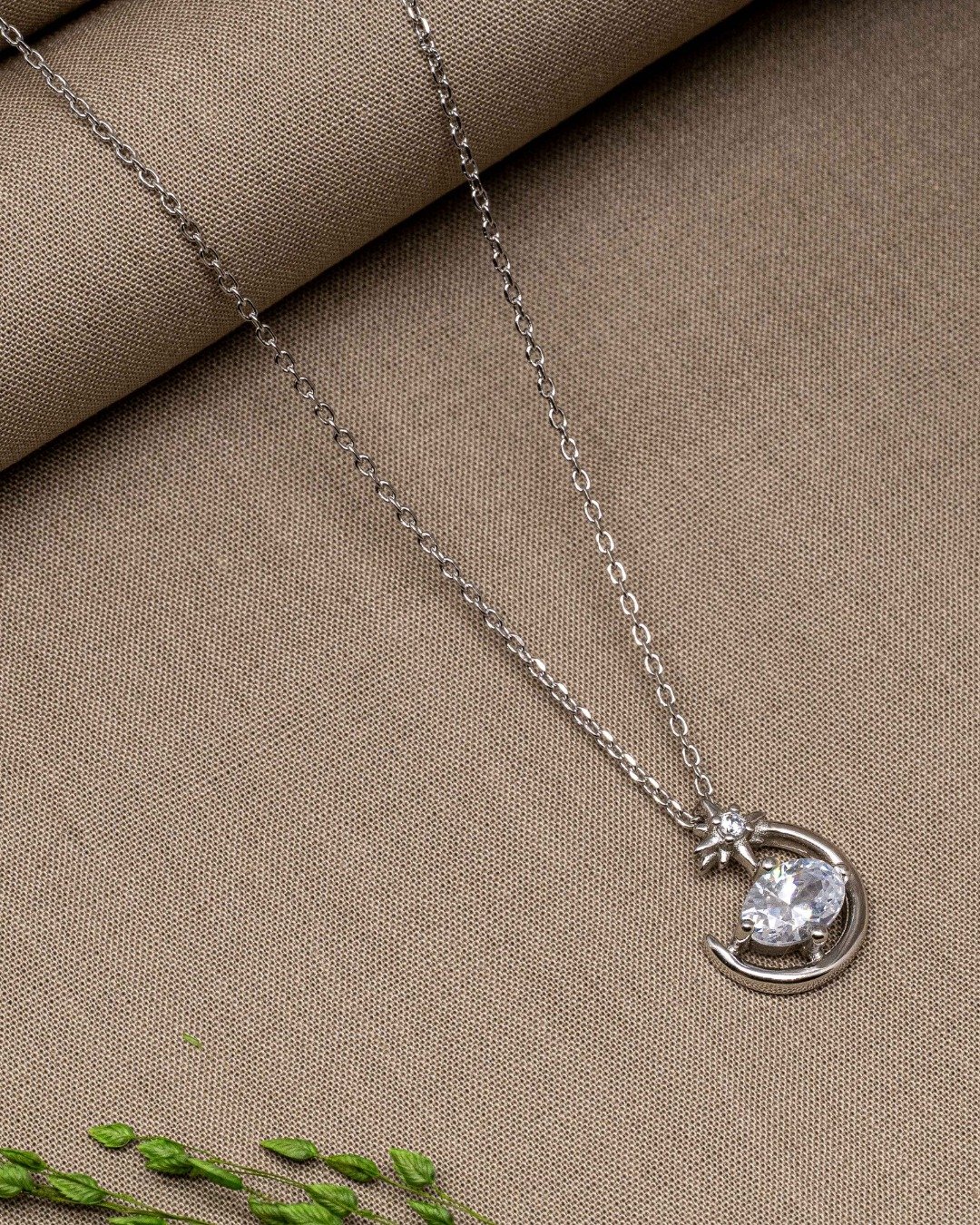 Celestial Moonlight Drop Necklace Set – 925 Sterling Silver