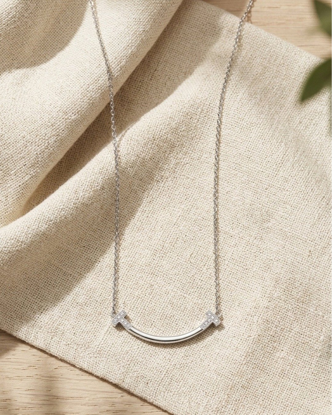 Minimal Curve Bar Necklace Set – 925 Sterling Silver — view 5