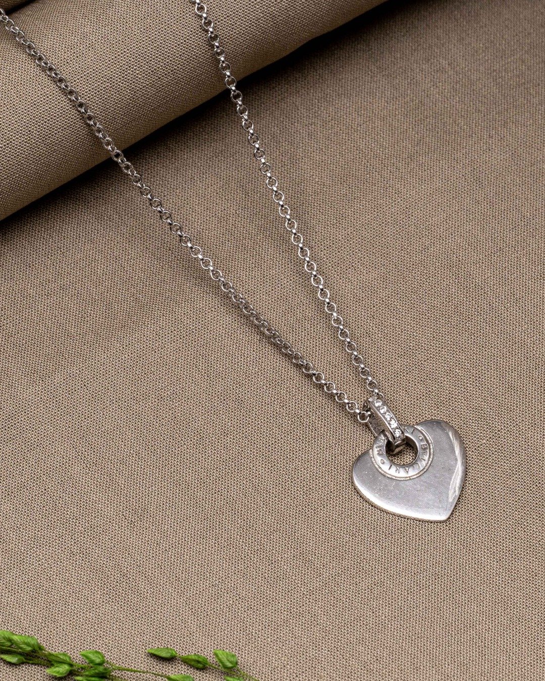 Classic Double Heart Halo Pendant Necklace Set – 925 Sterling Silver