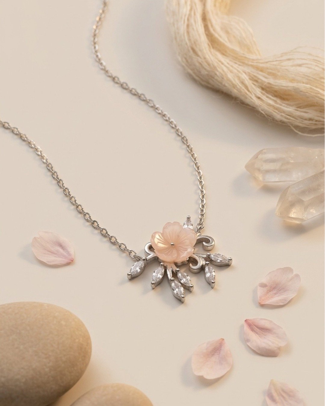 Blossom Dew Drop Necklace Set – 925 Sterling Silver — view 6