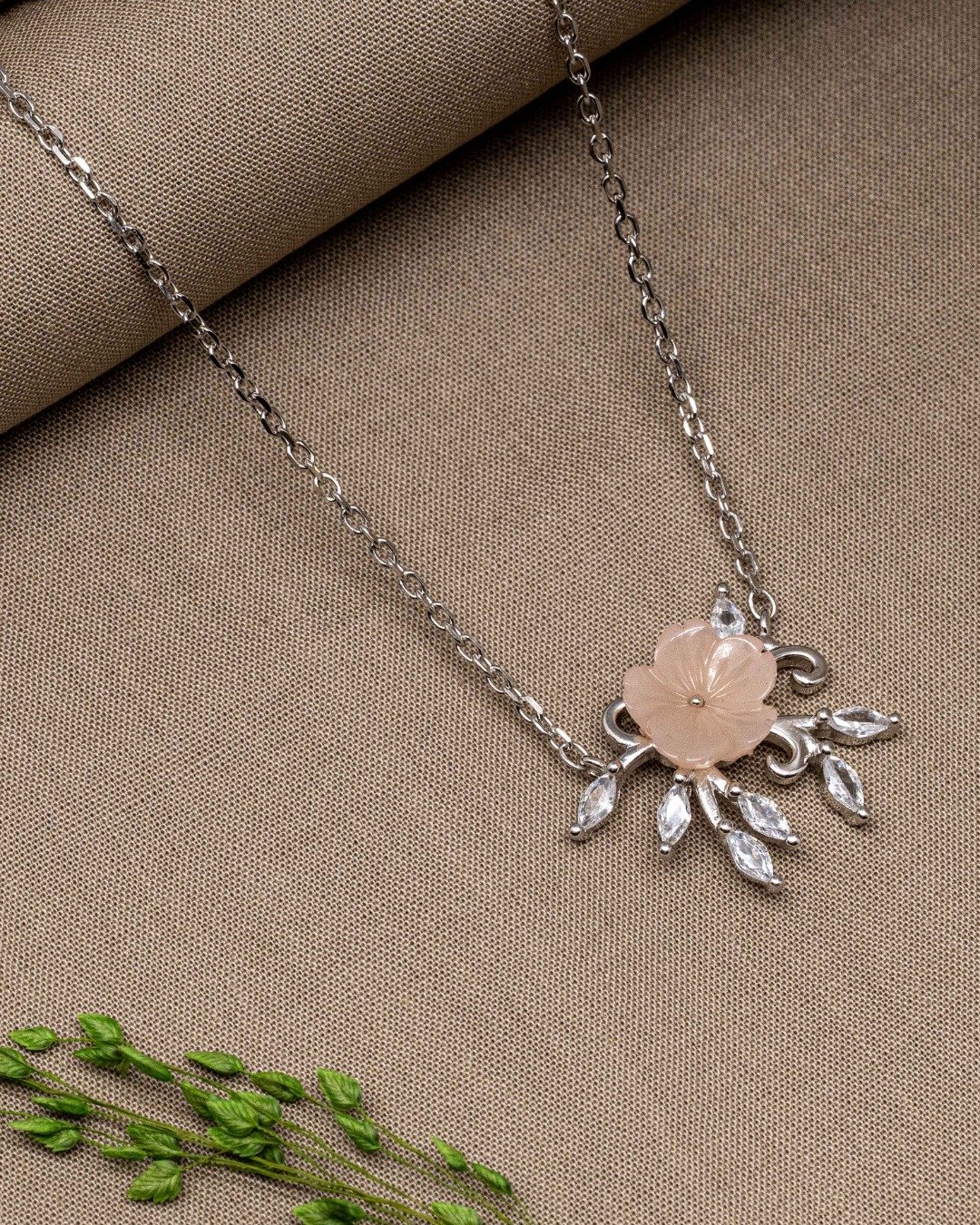 Blossom Dew Drop Necklace Set – 925 Sterling Silver