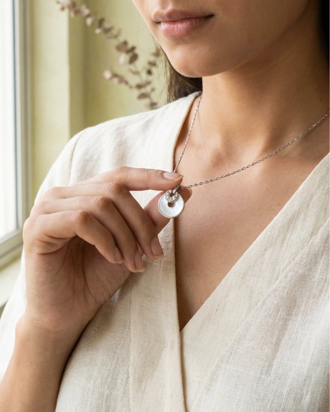 Celestial Dual Charm Necklace Set – 925 Sterling Silver — view 2