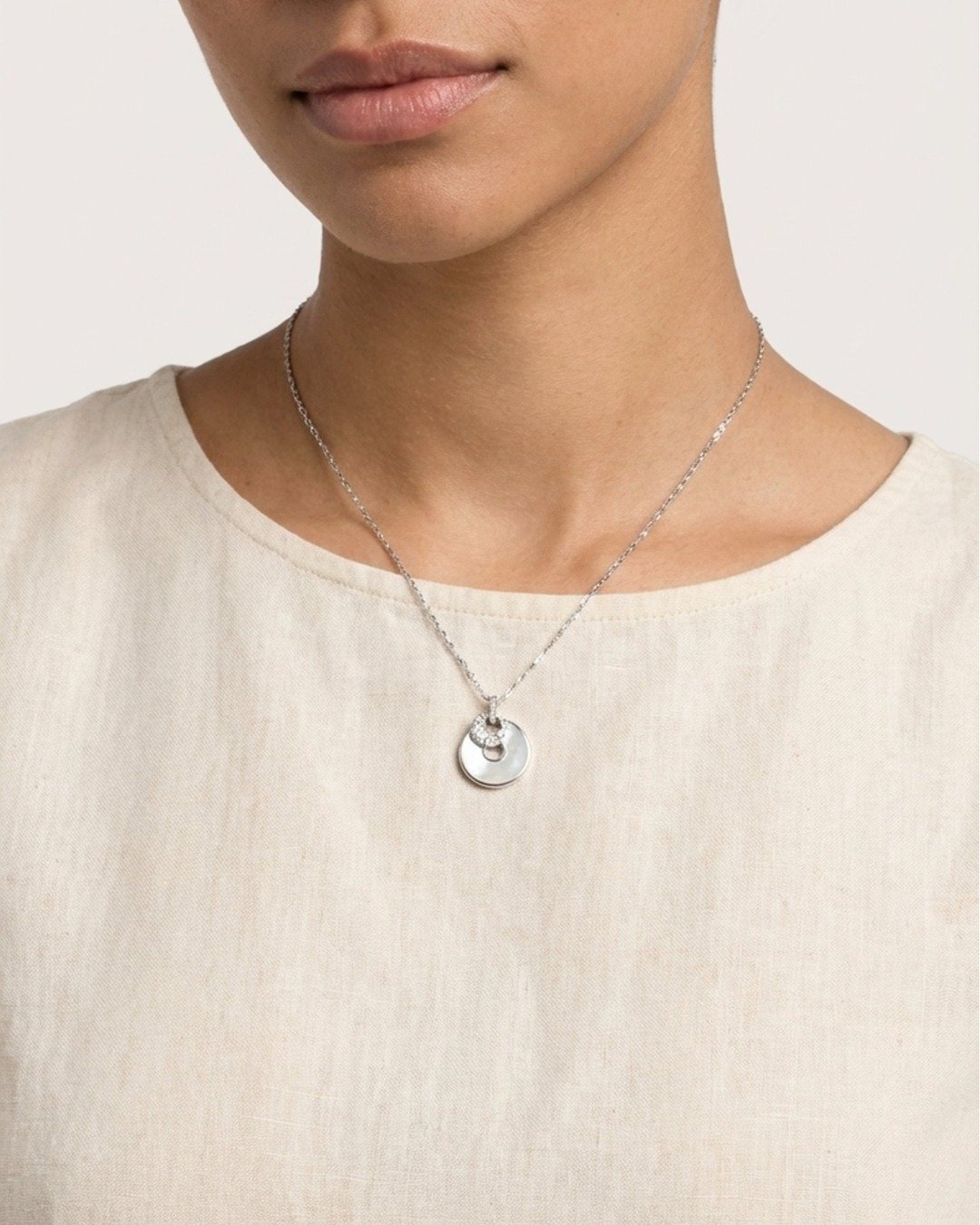 Celestial Dual Charm Necklace Set – 925 Sterling Silver — view 3